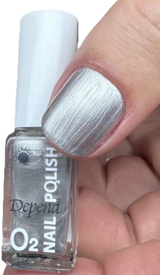 Depend Cosmetics | O2 | Nagellak | zuurstofdoorlatend | Zilver Metallic | 815 | 5ML