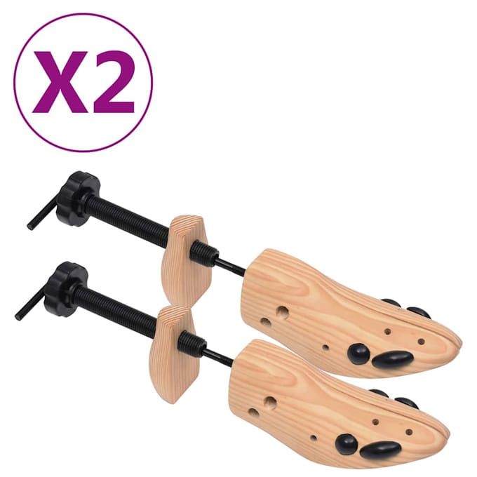 vidaXL - Schoenspanners - 2 - paar - maat - 36-40 - massief - grenenhout