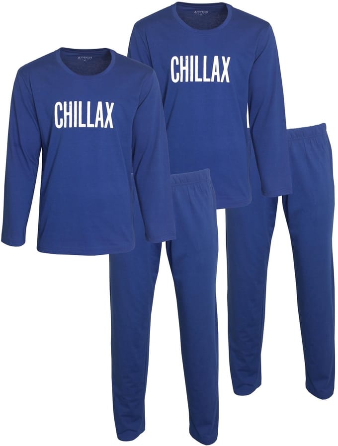 Aprox Heren Pyjama - Pyjama Set - DUO-PACK - Kobaltblauw - Maat M