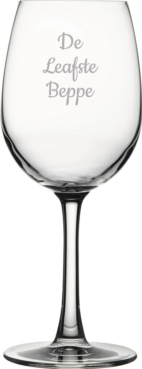 Gegraveerde witte wijnglas 36cl De Leafste Beppe