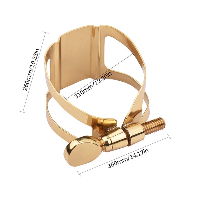 Muslady Single Screw Adjustment Saxofoon Ligatuur Compacte Duurzame Ligatuur voor Tenorsaxofoon for tenor saxophone goud