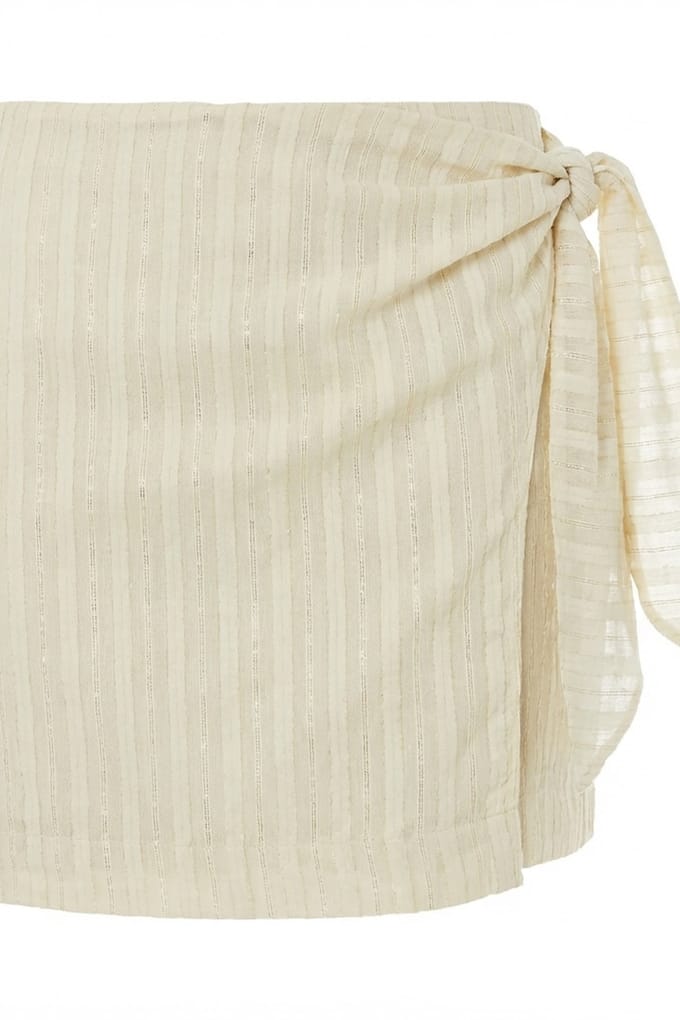 Devotion Twins Ersa Short Skirt Lurex Ecru Größe: XS | Miniröcke Outlet | Damen | Braun