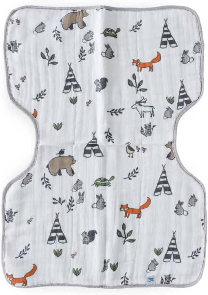 Set van 4 Katoenen Mousseline Spuugdoeken - Bossenvriendjes Design