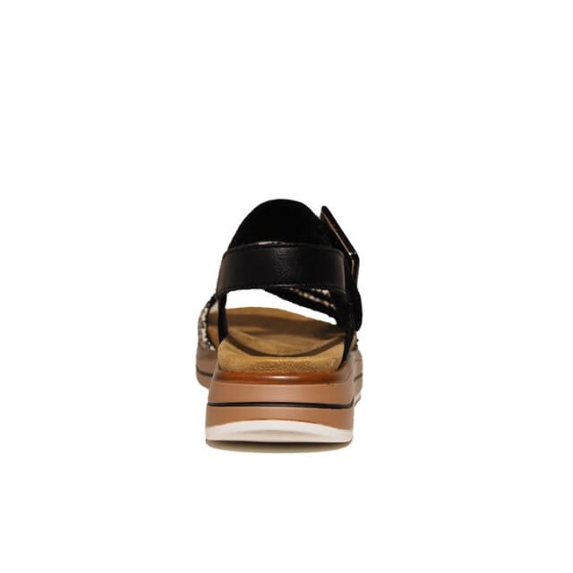 Remonte -Dames - zwart/wit - sandalen - maat 37