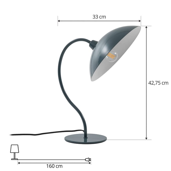 Lucande - Tafellamp - 1licht - Metaal - H: 42.75 cm - E14 - blauw, wit