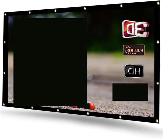 Projectiescherm Opvouwbaar - PVC Scherm - Thuisbioscoop Presentaties - 160 Graden Kijkhoek - 100 Inch - Mat Wit