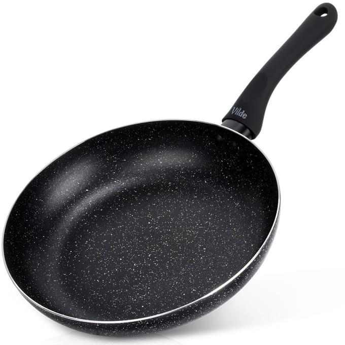 Koekenpan Graniet BLACK LINE 26 cm - Multifunctionele Pan voor Vlees - Groenten