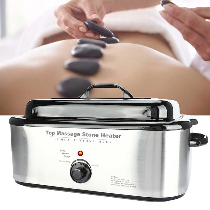 Timing Constante Temperatuur Spa Hete Massage Steen Machine Verwarmer Warmer Verwarmingsapparaat EU PLUG gray