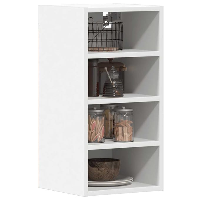 vidaXL - Bovenkast - Riga - 30x29,5x60 - cm - bewerkt - hout - wit
