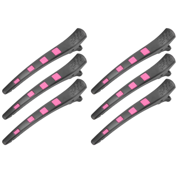 6 stuks Professionele Duckbill Haarclip Draagbare Kapsalon DIY Afdelingsclips StylingtoolPaars paars