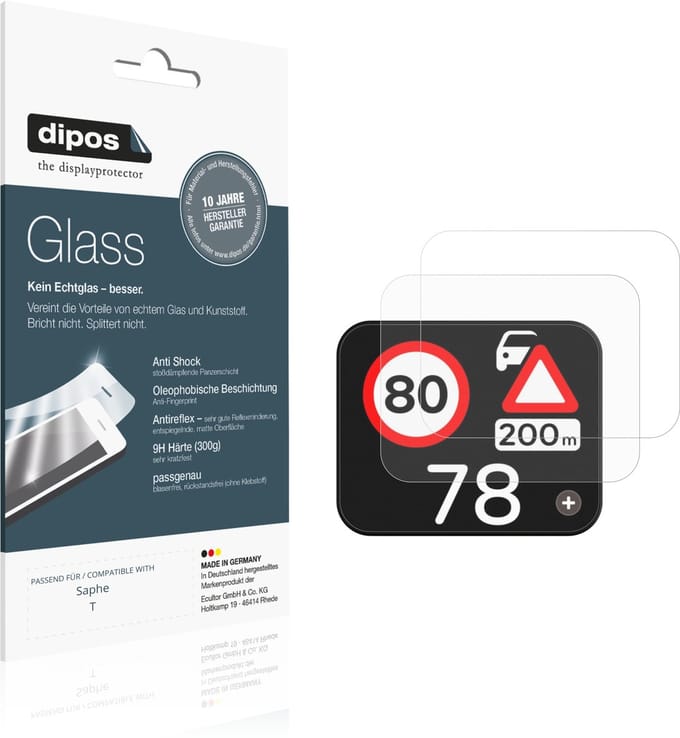 dipos – 2x Matte Pantserfolie geschikt voor Saphe T | 9H Screenprotector