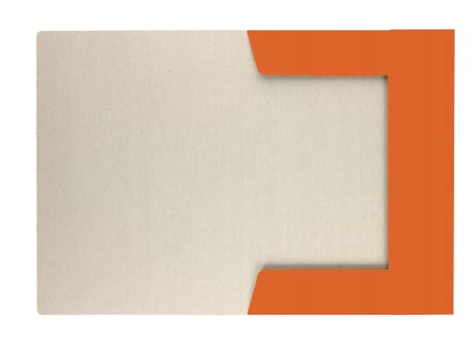 Barbara A4-kaart met elastiek, oranje, 1 stuk