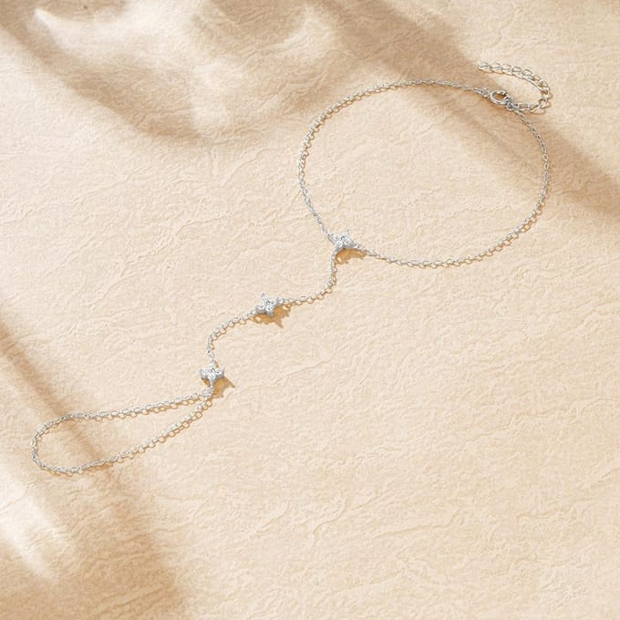 Diamant Damesring Ketting Klavertje Vier Mori Armband beige