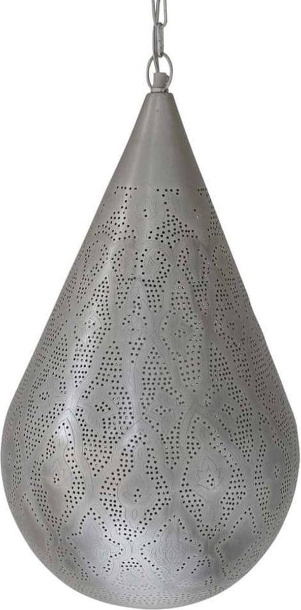 Safaary - Oosterse Hanglamp Zilver Chessa Ø 30 x 54cm