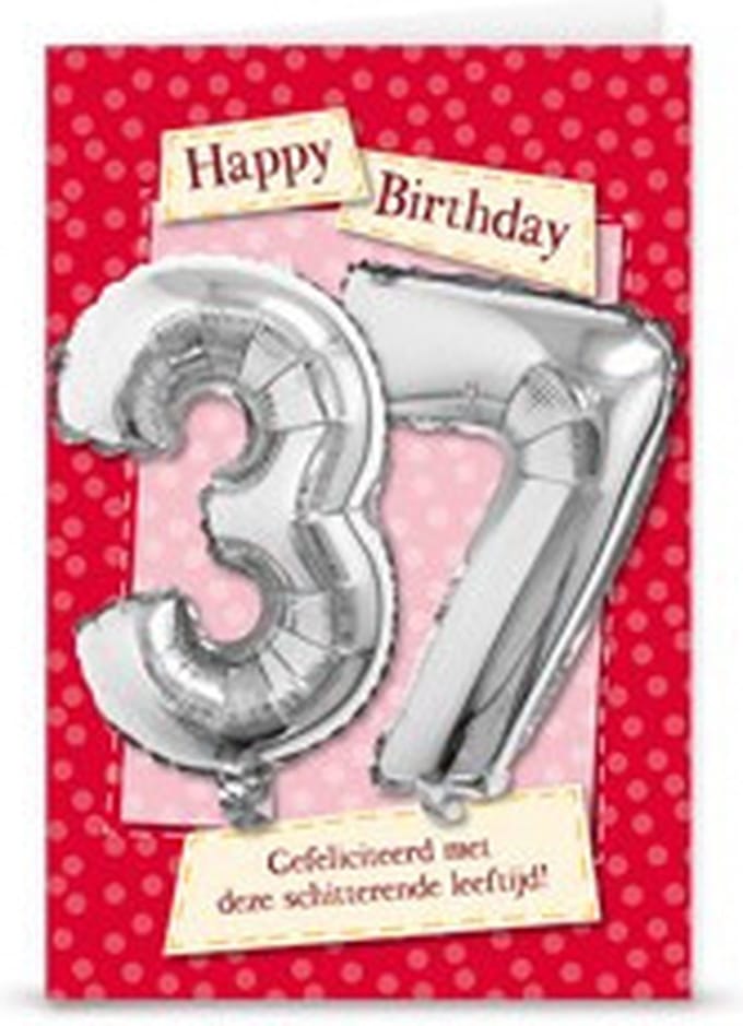 Miko - Kaart - Leeftijdballon - 37 Jaar