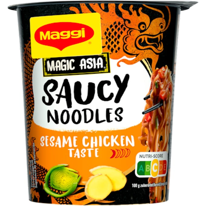 Saucy noodles sesame chicken