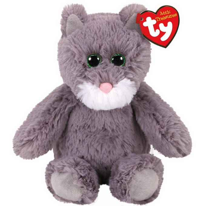 Ty TY Plush Cat grey with glitter eyes kit 33 cm