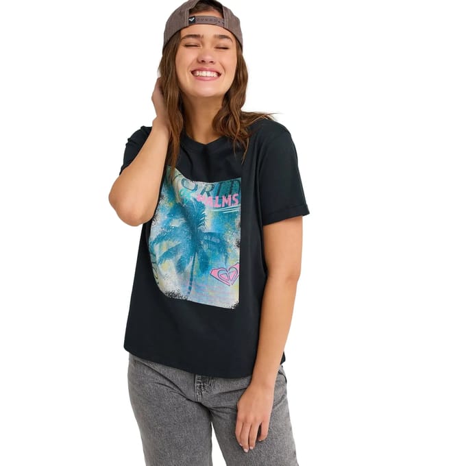 Roxy Ocean Regular T-shirt Met Korte Mouwen Zwart S Vrouw