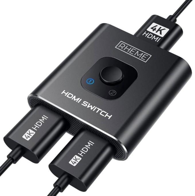 HDMI Switch - Bi-Directioneel 2-in-1 - HDMI 2.0 – HDR & HDCP 2.2 – Aluminium – 18Gbps - Rheme