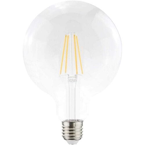 HOFTRONIC LED Filament lamp E27 - 9 Watt 1055 Lumen - G125 - 2700K Warmwit licht - Dimbaar - Helder glas
