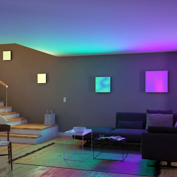 LED-paneel Velora Rainbow dynamicRGBW hoekig 595x595 mm 31W 2820lm RGB+ Wit dimbaar