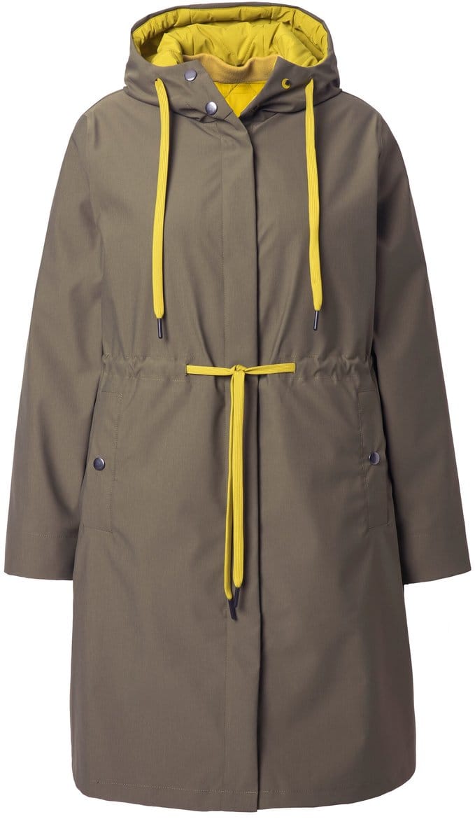 Ulla Popken - Dames - HYPRAR functionele 3-in-1 parka waterdicht capuchon - Mosgroen - Maat 42+