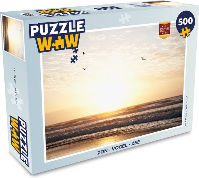Puzzel Zon - Vogel - Zee - Legpuzzel - Puzzel 500 stukjes