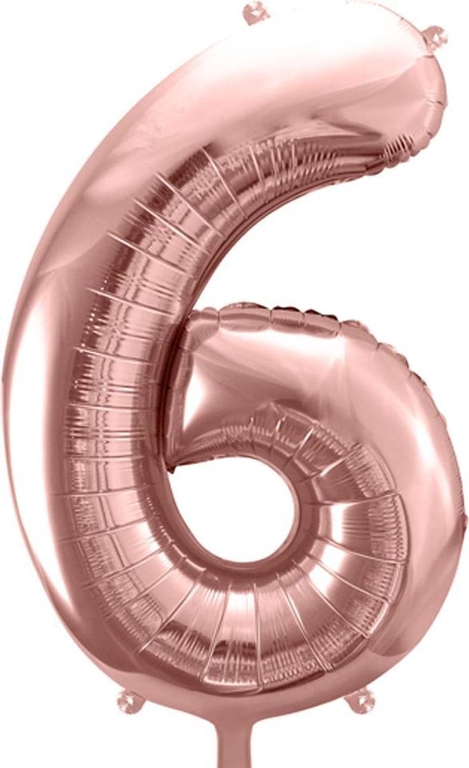 Cijfer 6 (86 cm) - Rosé Goud