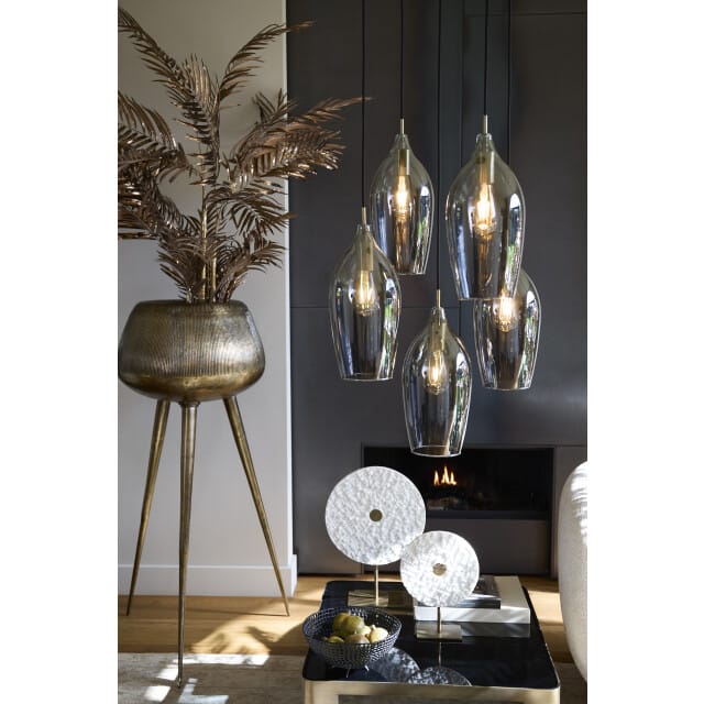 Light & Living - Hanglamp LUKARO - Ø45x36cm - Grijs