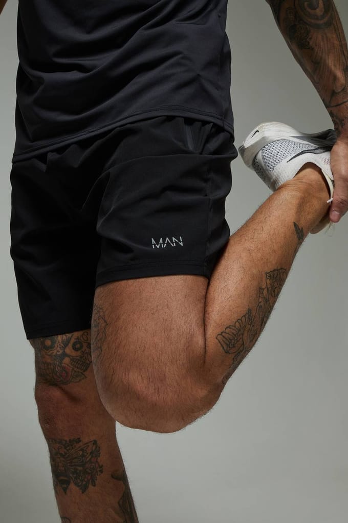 Tall Men's Active Stretch Geweven 7-inch Short | Black | Size Medium