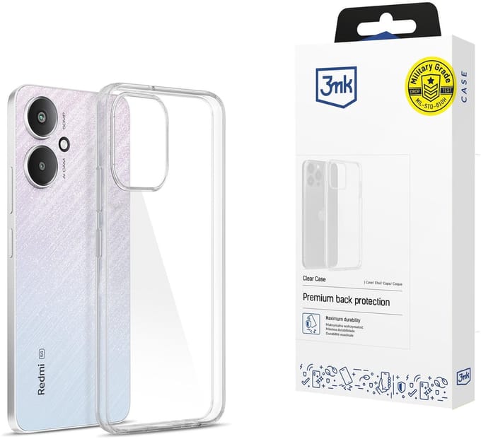 3mk Clear Case for Xiaomi Redmi 13C 5G - transparent