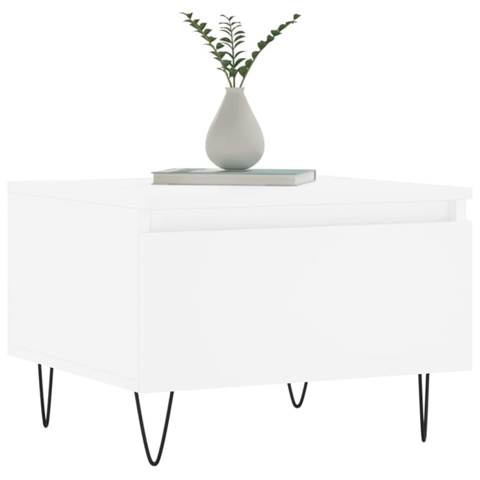 vidaXL - Salontafels - 2 - st - 50x46x35 - cm - bewerkt - hout - wit