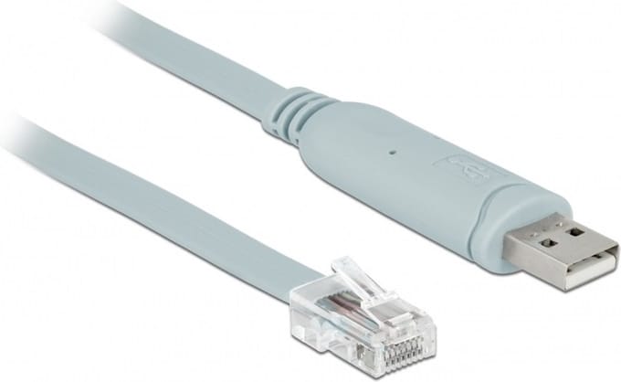 USB-A (m) naar RJ45 (m) seriële RS232 adapter / grijs - 1 meter