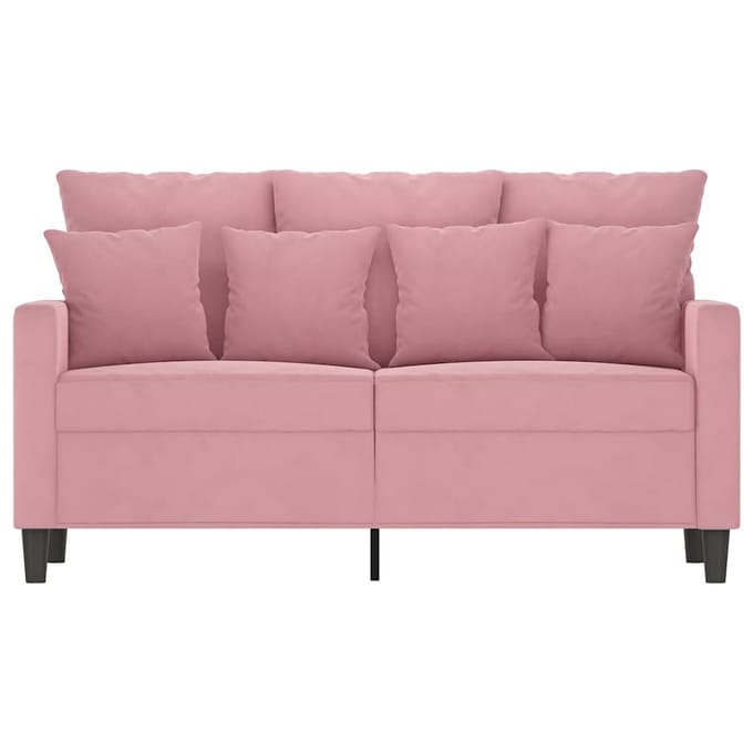 vidaXL - Tweezitsbank - 120 - cm - fluweel - roze