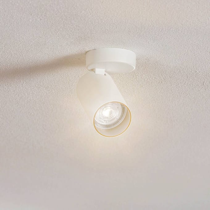 Nowodvorski Lighting Plafondspot Mono I wit, binnenkant goud, 1-lamp