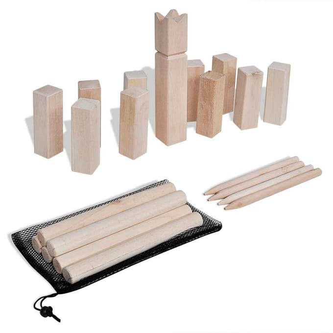 vidaXL Houten Kubb spel set