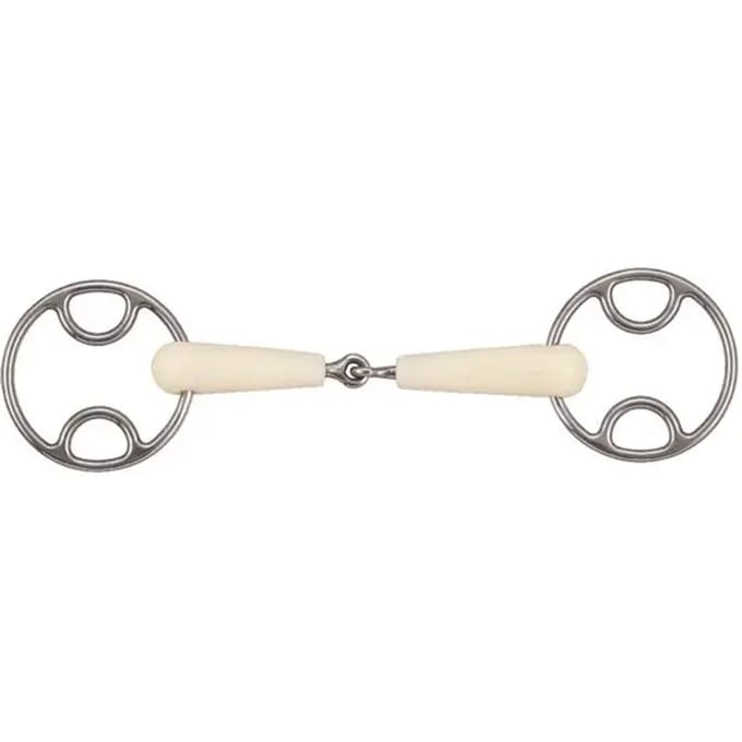2-rings paardenbit met enkelvoudige gesp Soyo Happy mouth