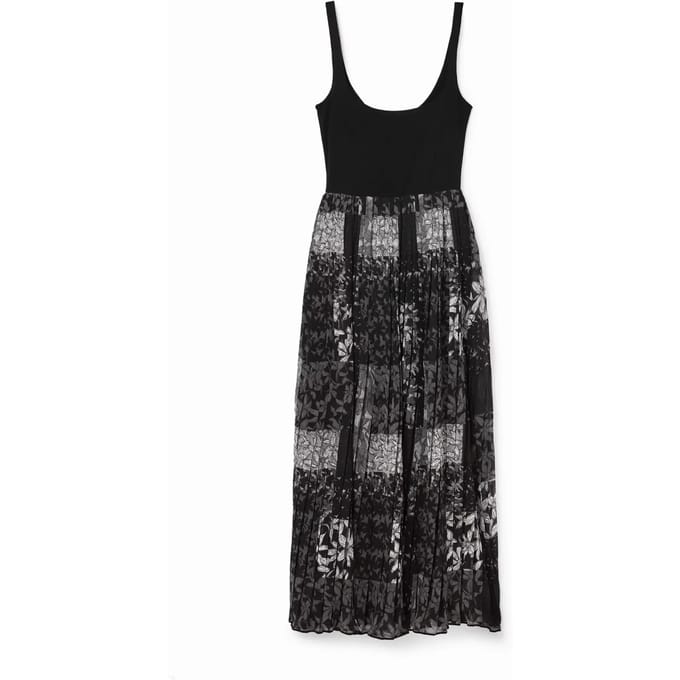 Mouwloze Viscose Jurk Met Print