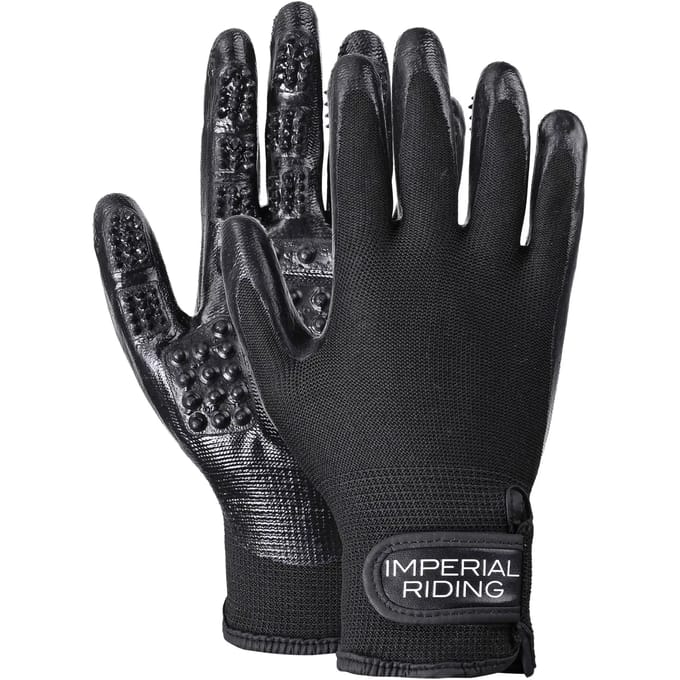 Imperial Riding - Poetshandschoen Deep Clean - 1 Set van 2 Handschoenen - Zwart