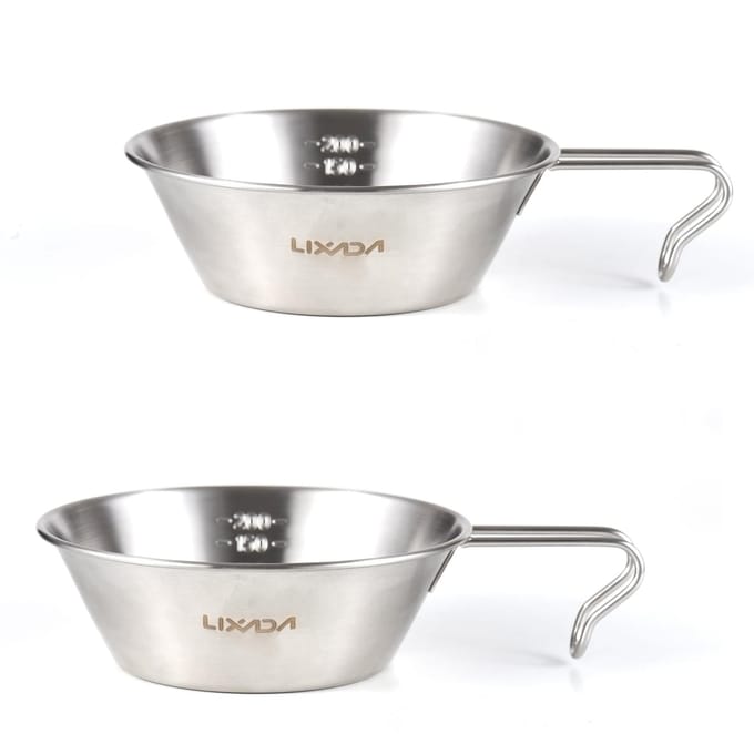 2 stuks Camping Sierra Cup 200ml Maatbeker Kom voor Buiten Kamperen Backpacken 2
