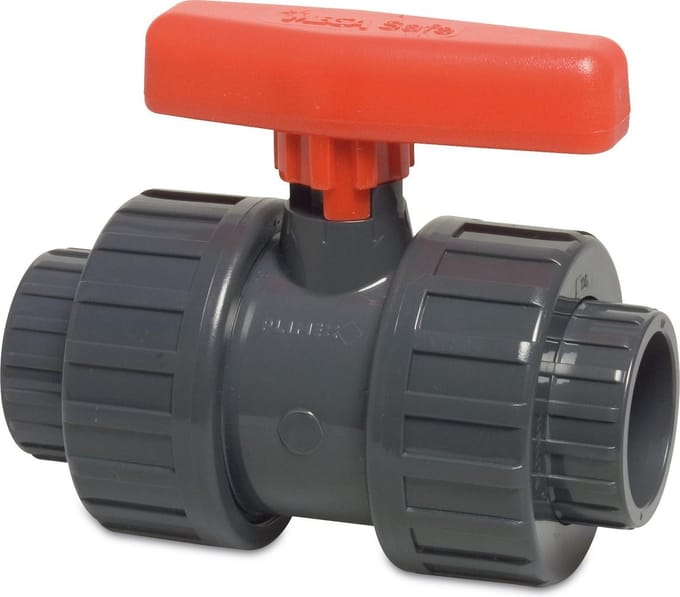 Mega Kogelkraan PVC-U 75 mm lijmmof 10bar DN80 grijs type Safe 600