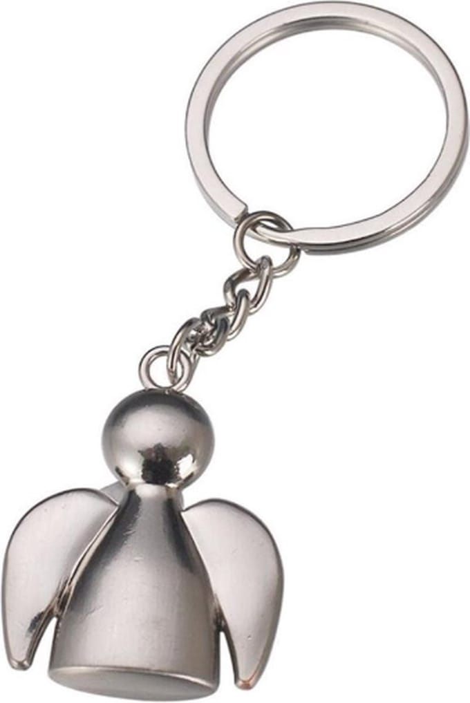 Knaak Sleutelhanger Engel - Bescherm Engel - RVS - Zilver
