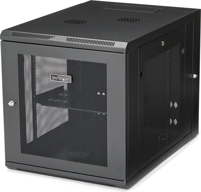 StarTech 12U Serverkast rack - 24 inch diep - wandmonteerbaar scharnierend