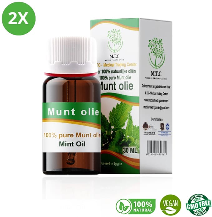 2x Pepermuntolie 100% - 30 ml - Etherische Olie - Extra sterk