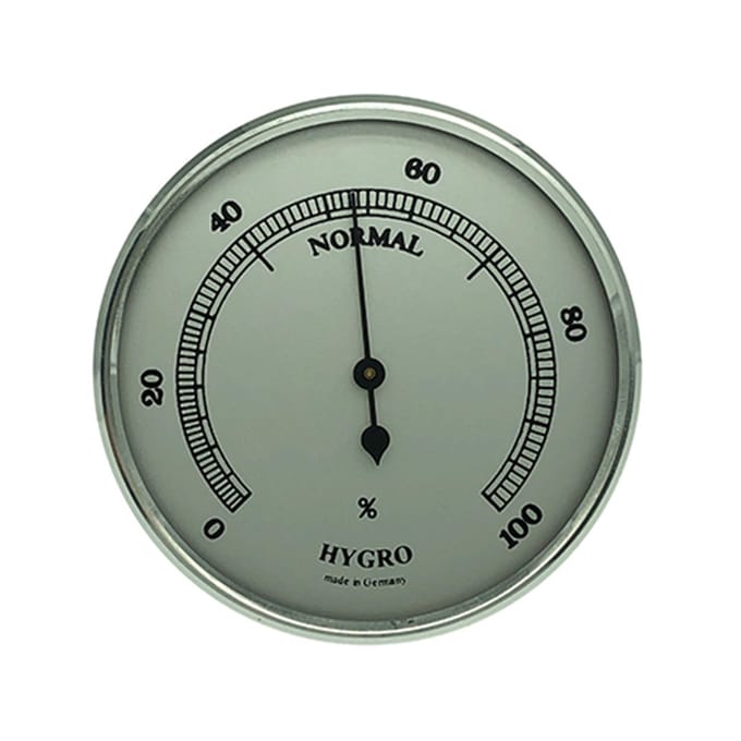SELVA Hygrometer inbouwweerinstrument, diameter 65 mm, zilver