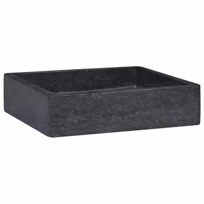 vidaXL - Gootsteen - 40x40x10 - cm - marmer - zwart