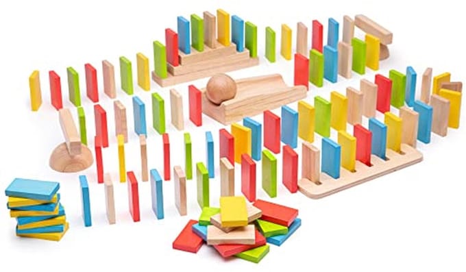 Houten Domino Run Spel - Leuk en Uitdagend Voor Kinderen