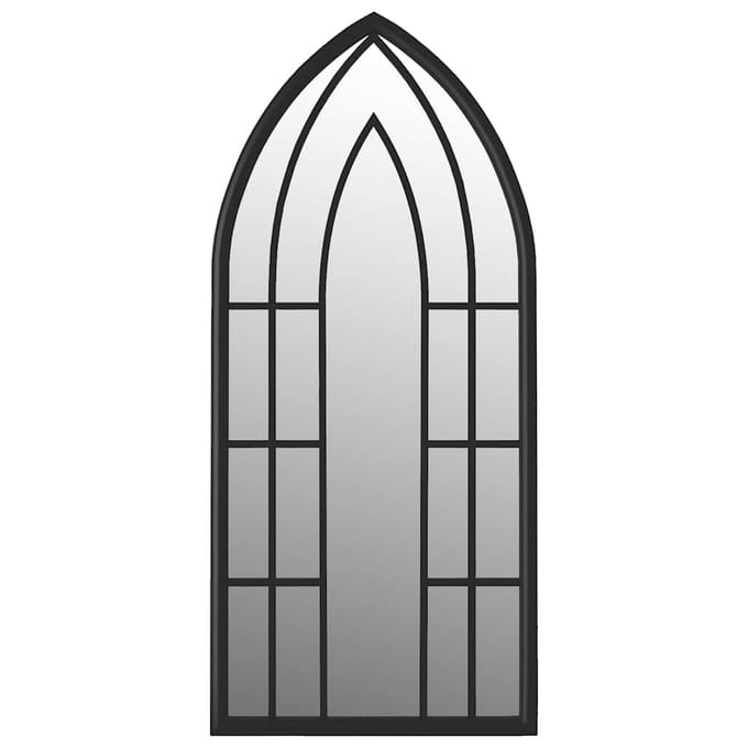 vidaXL - Tuinspiegel - 100x45 - cm - ijzer - zwart