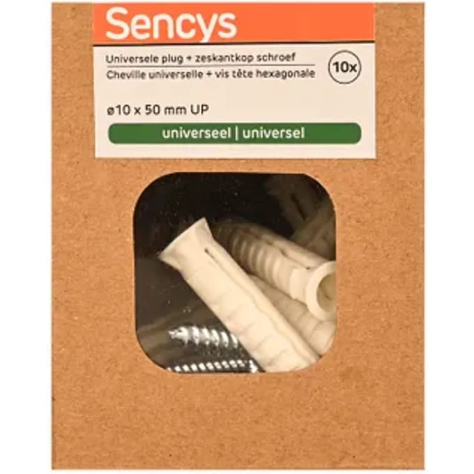 Sencys Universele Plug Nylon - Diam. 10x50mm - 10 Stuks
