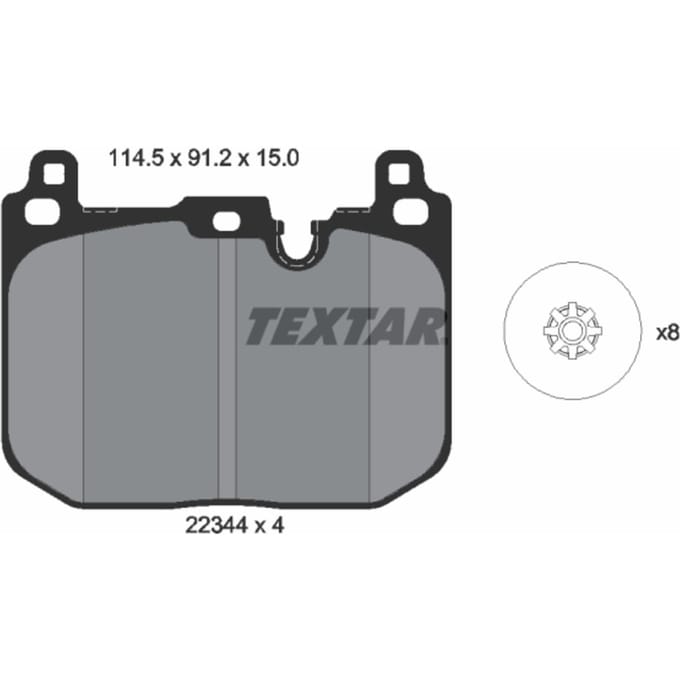 Remblokset TEXTAR 2234401, voor